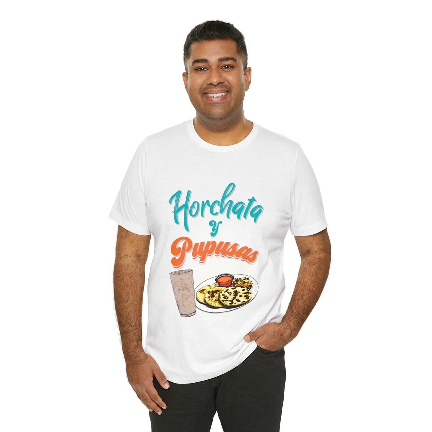 Horchata Y Pupusas Unisex Jersey Short Sleeve Tee