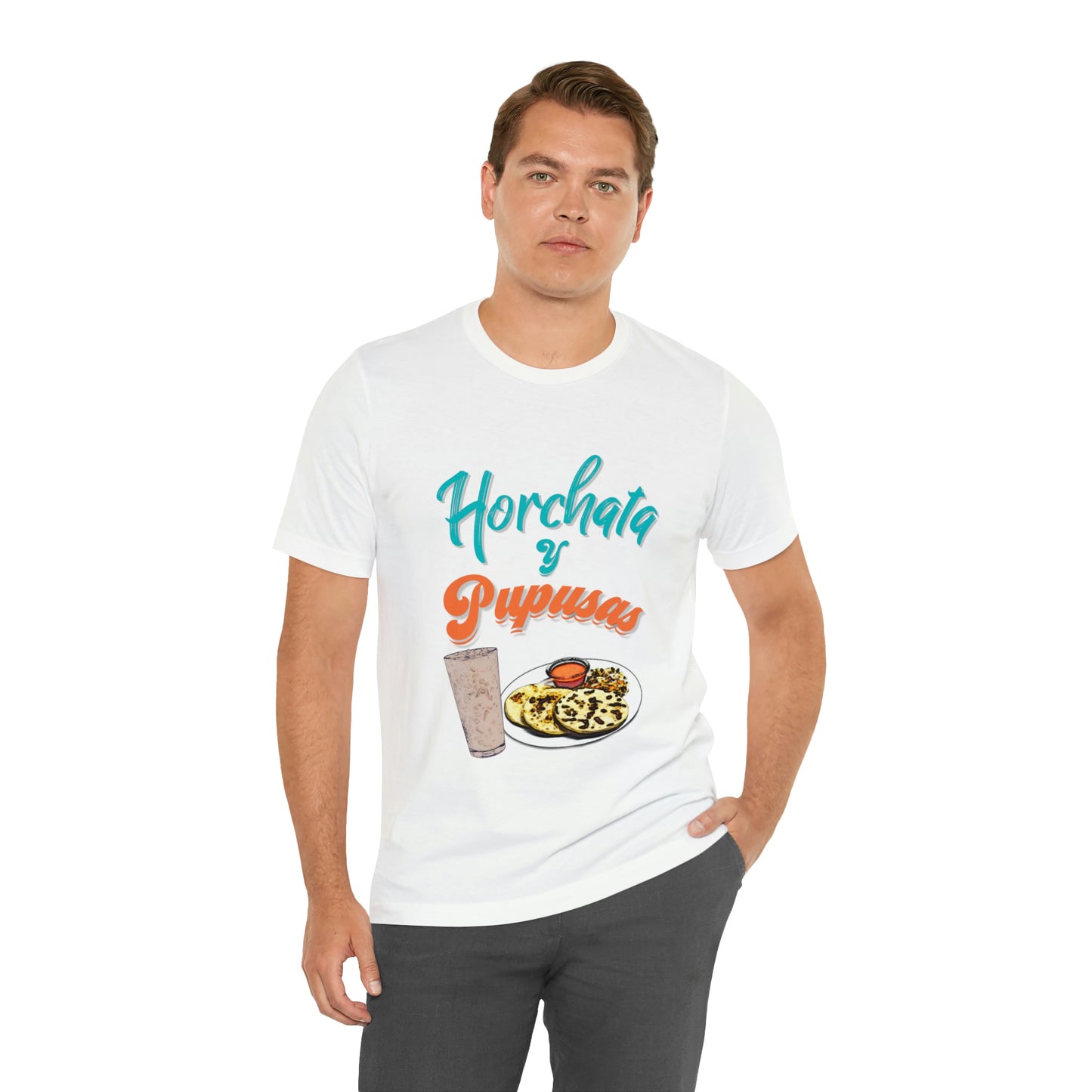 Horchata Y Pupusas Unisex Jersey Short Sleeve Tee