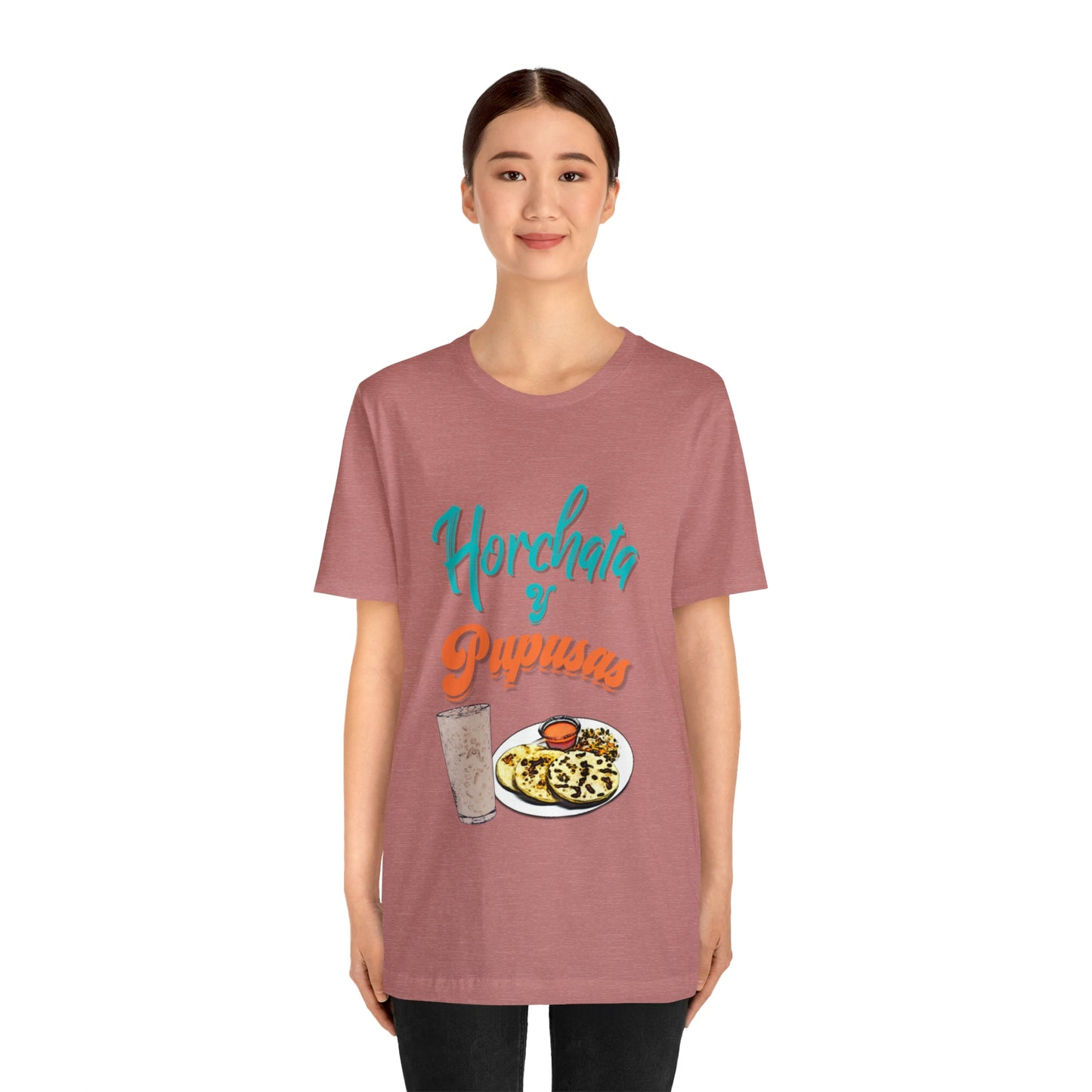 Horchata Y Pupusas Unisex Jersey Short Sleeve Tee