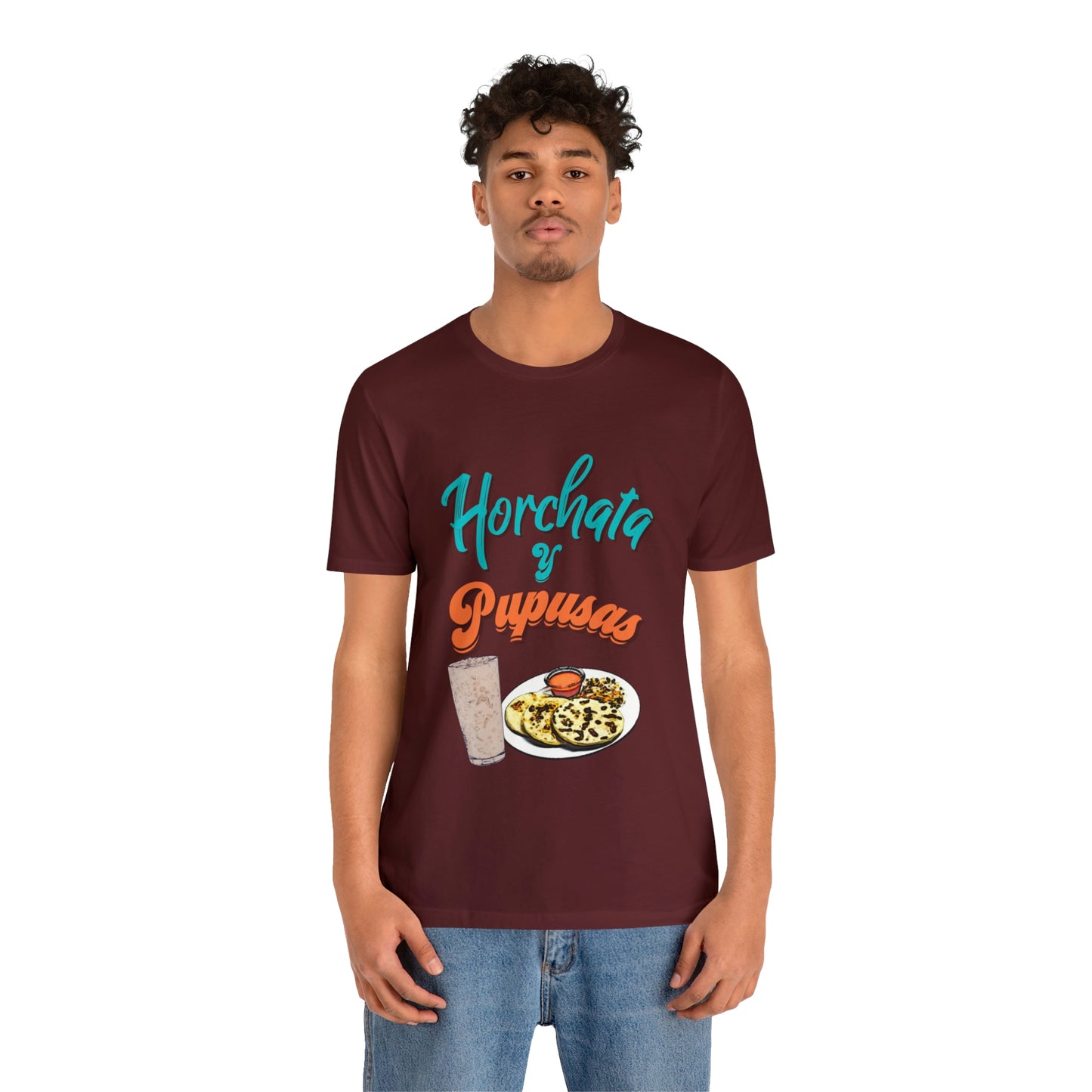 Horchata Y Pupusas Unisex Jersey Short Sleeve Tee