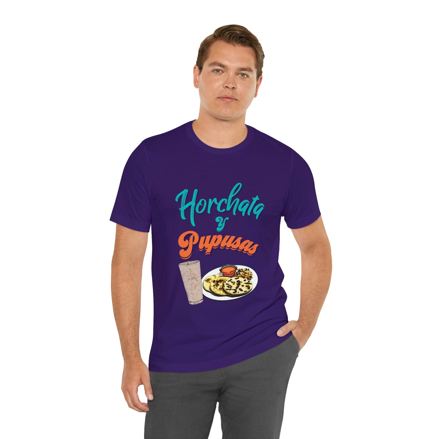 Horchata Y Pupusas Unisex Jersey Short Sleeve Tee