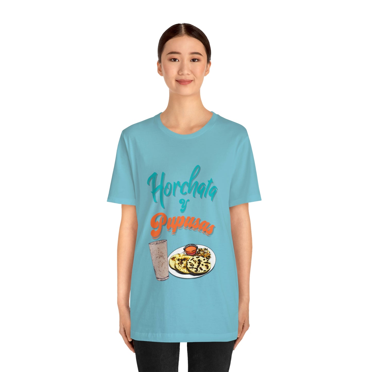 Horchata Y Pupusas Unisex Jersey Short Sleeve Tee