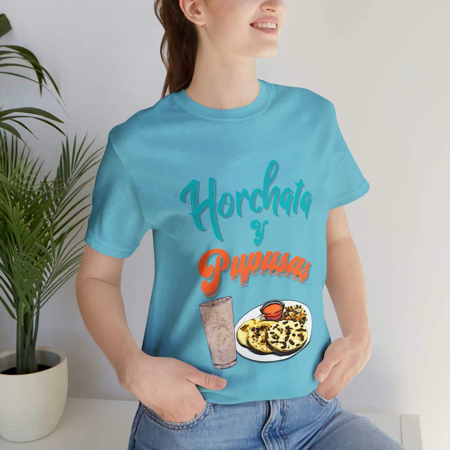 Horchata Y Pupusas Unisex Jersey Short Sleeve Tee