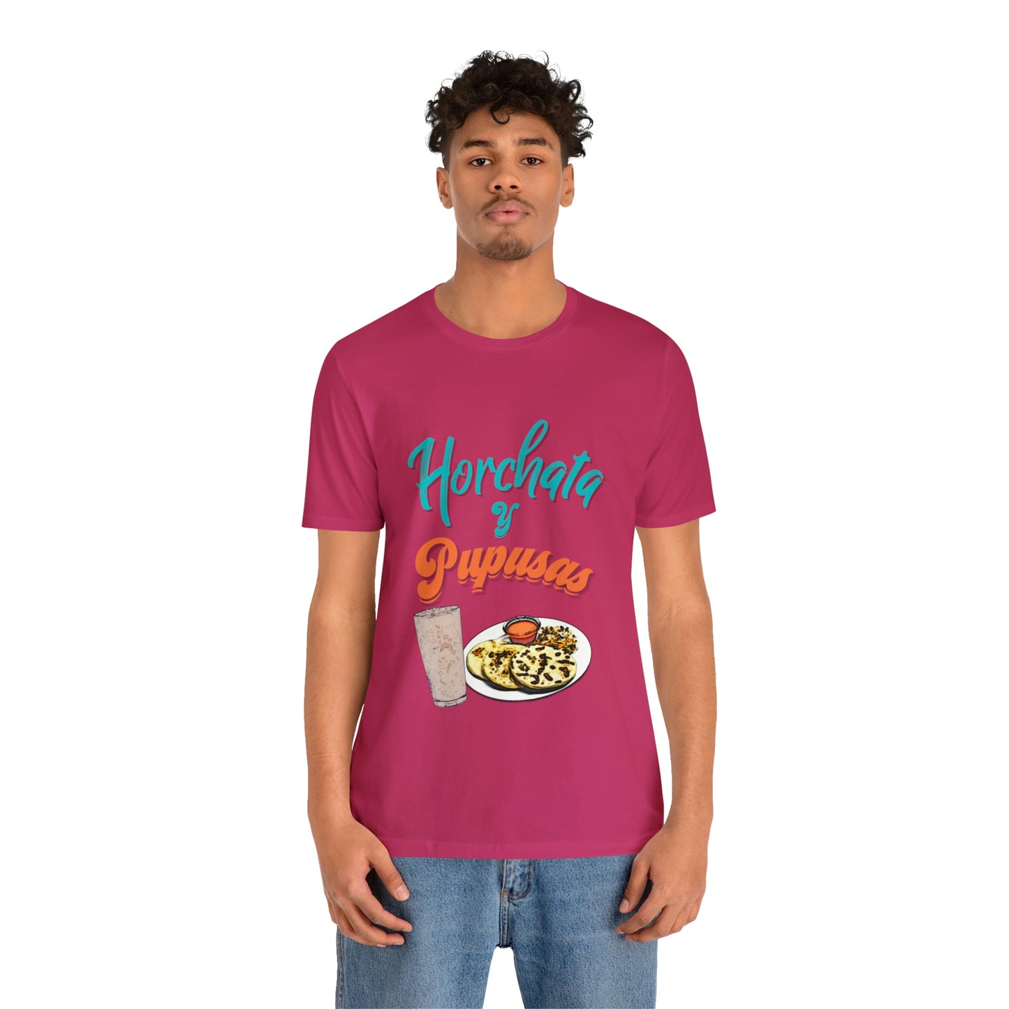 Horchata Y Pupusas Unisex Jersey Short Sleeve Tee