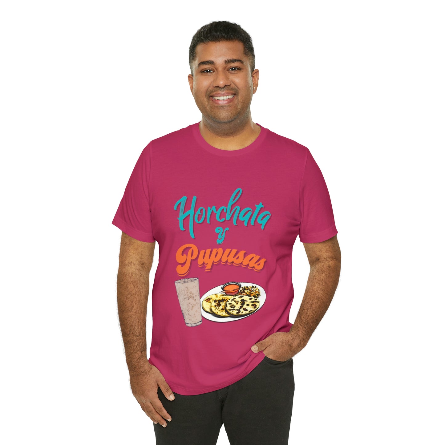 Horchata Y Pupusas Unisex Jersey Short Sleeve Tee