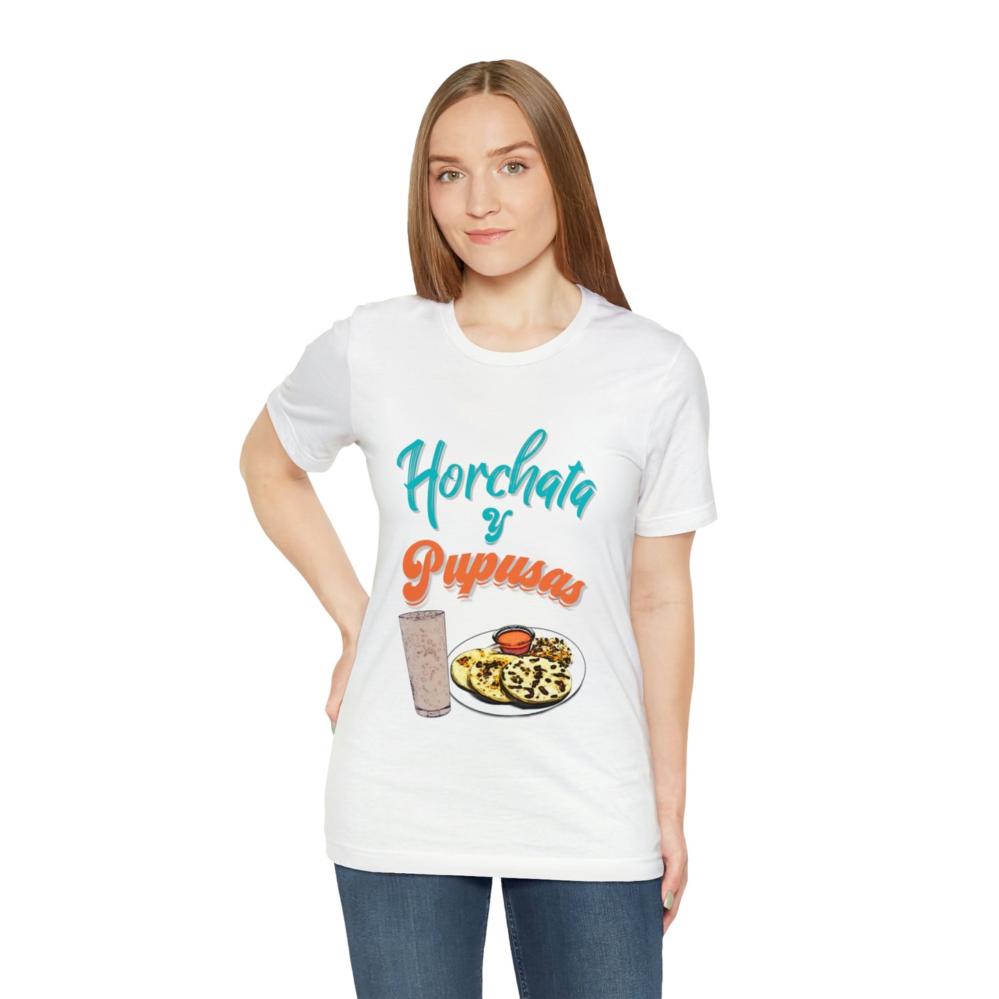 Horchata Y Pupusas Unisex Jersey Short Sleeve Tee