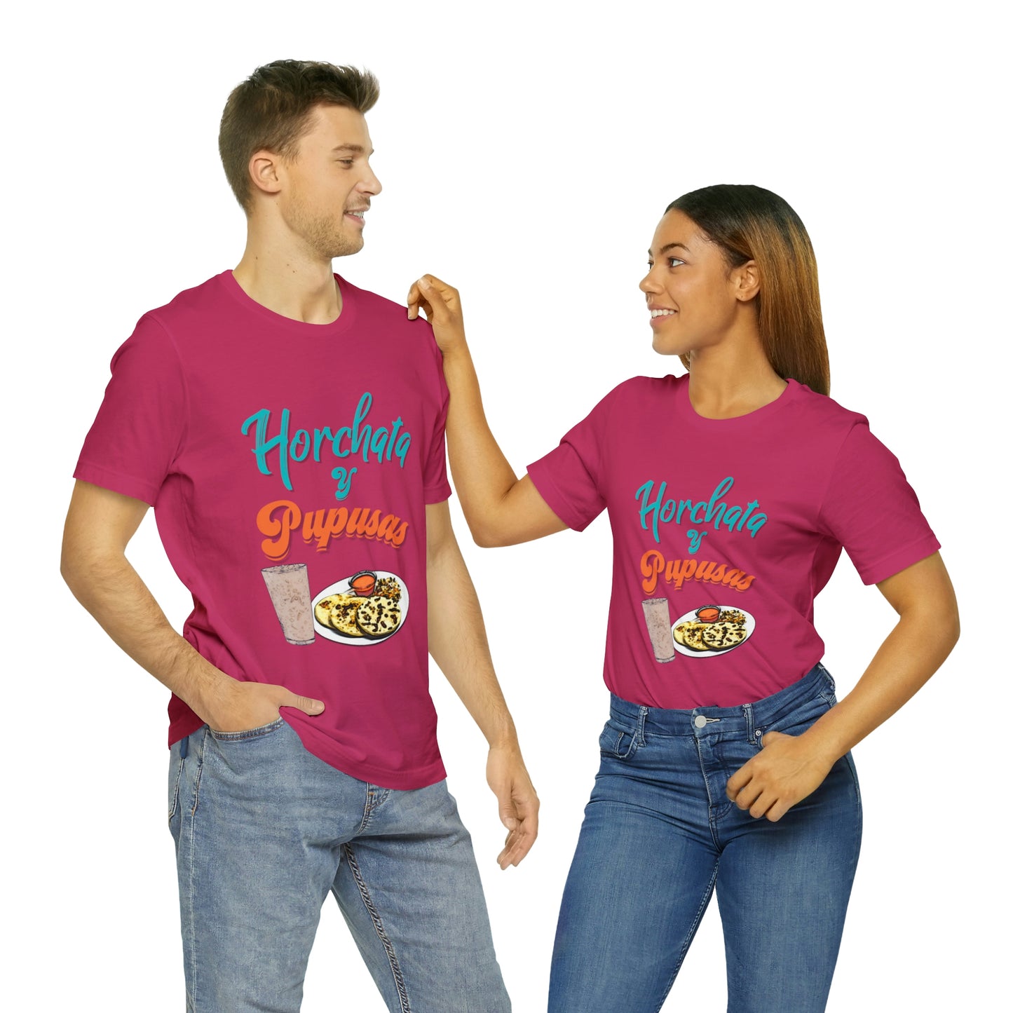 Horchata Y Pupusas Unisex Jersey Short Sleeve Tee