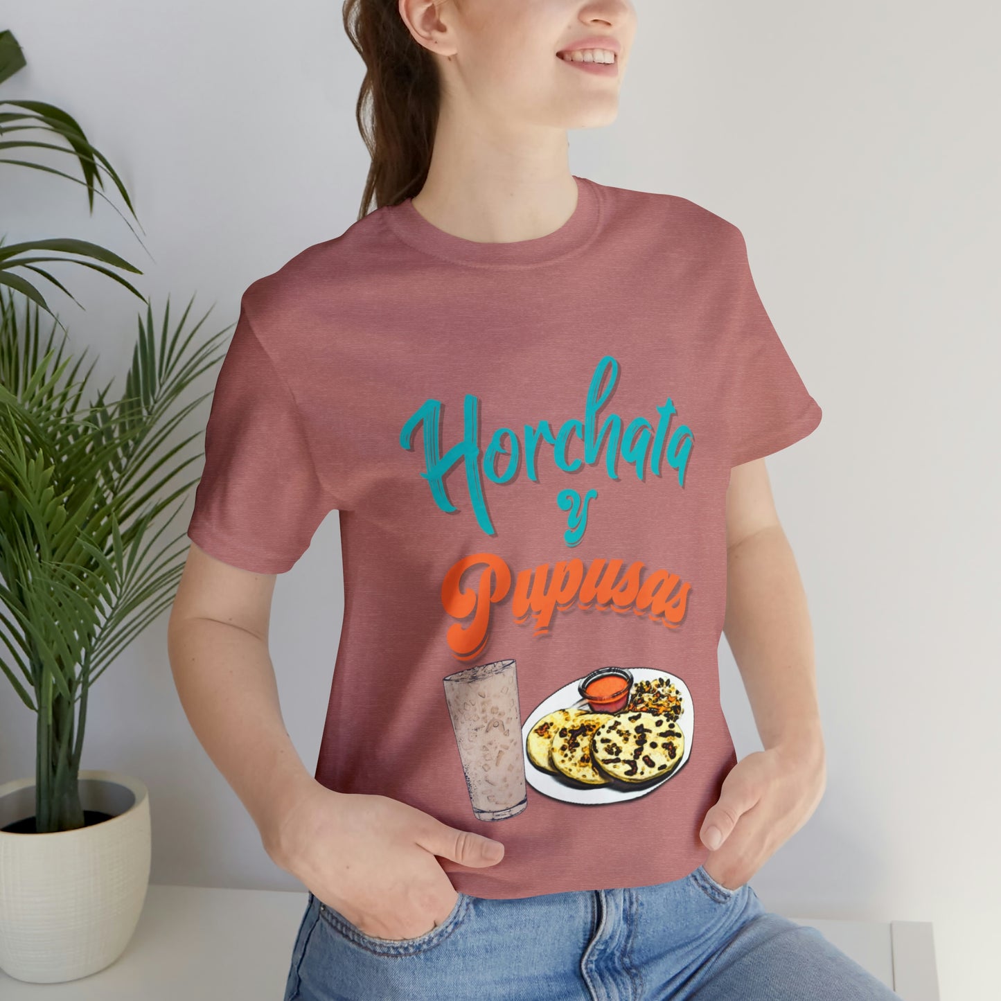 Horchata Y Pupusas Unisex Jersey Short Sleeve Tee