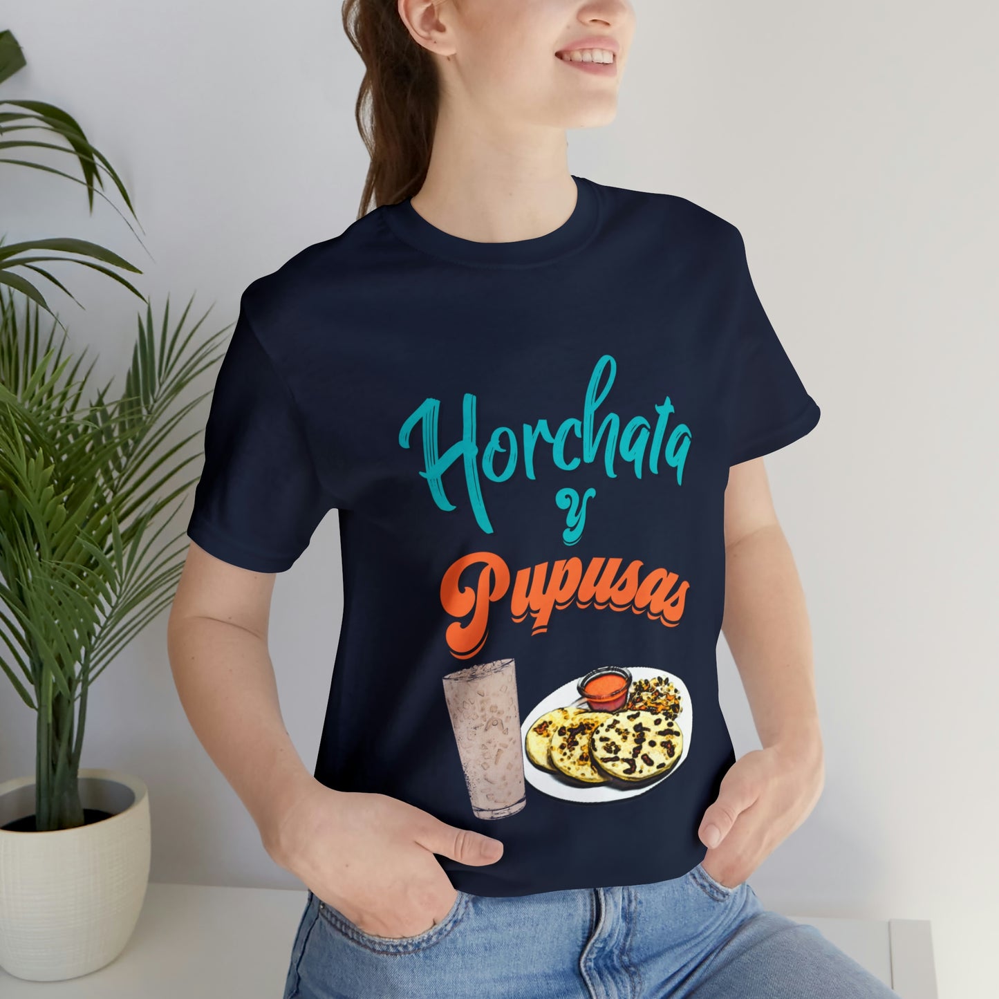 Horchata Y Pupusas Unisex Jersey Short Sleeve Tee