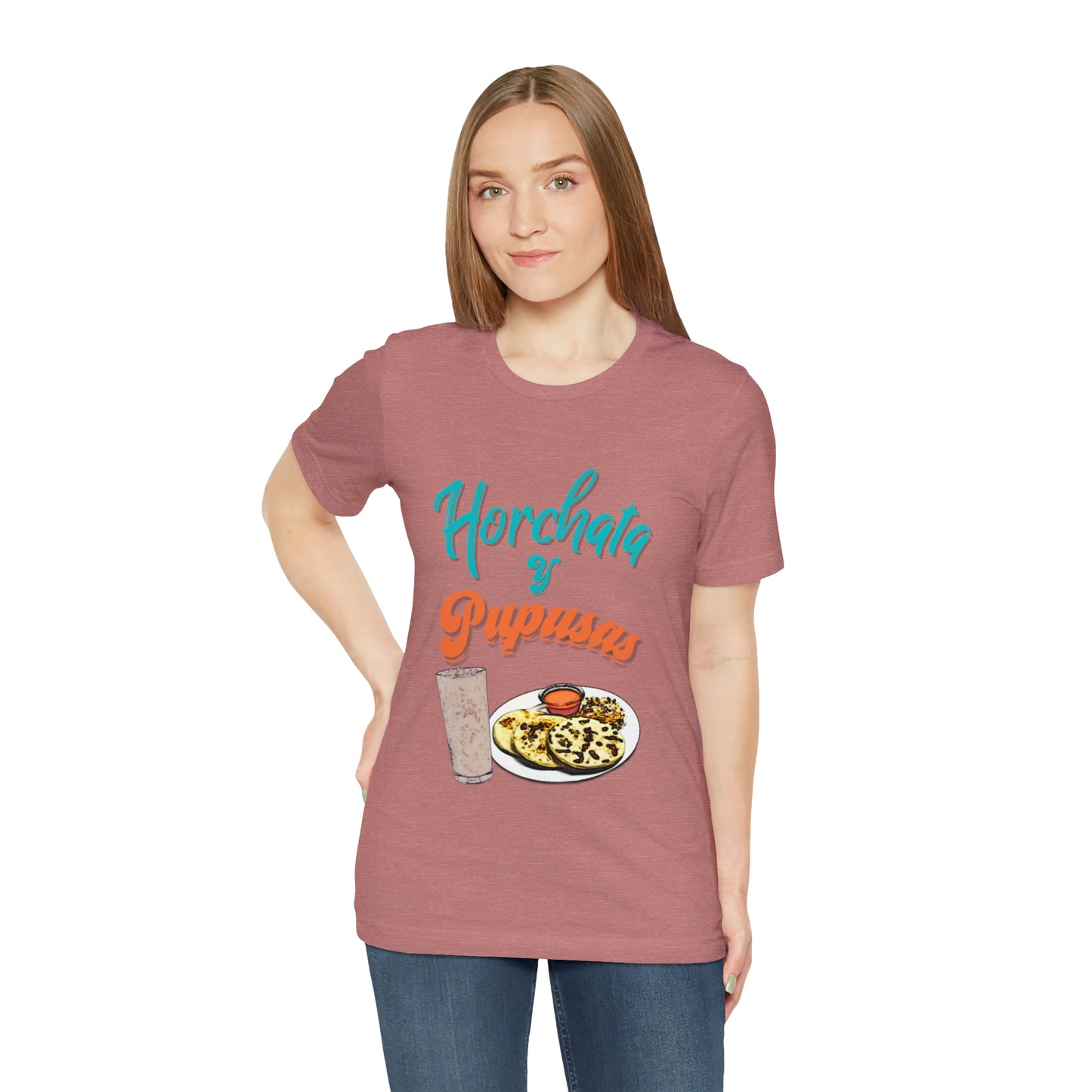 Horchata Y Pupusas Unisex Jersey Short Sleeve Tee