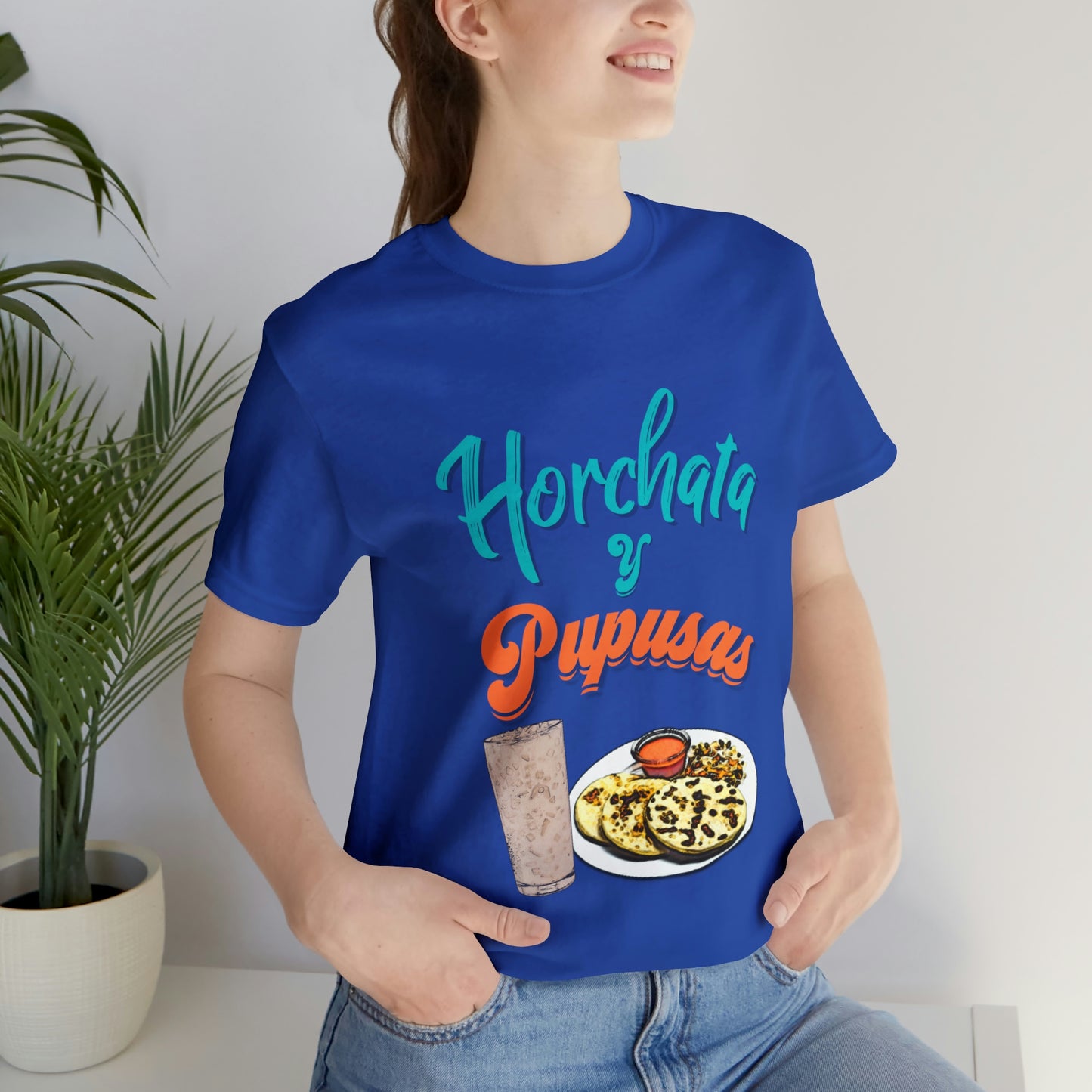 Horchata Y Pupusas Unisex Jersey Short Sleeve Tee