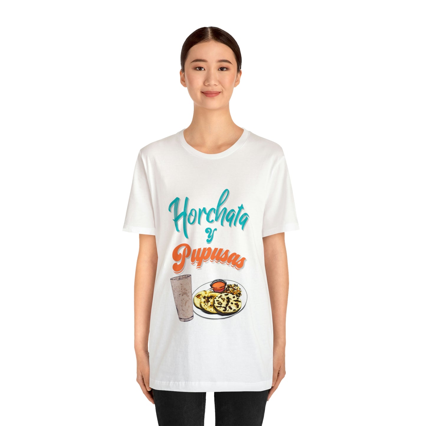 Horchata Y Pupusas Unisex Jersey Short Sleeve Tee