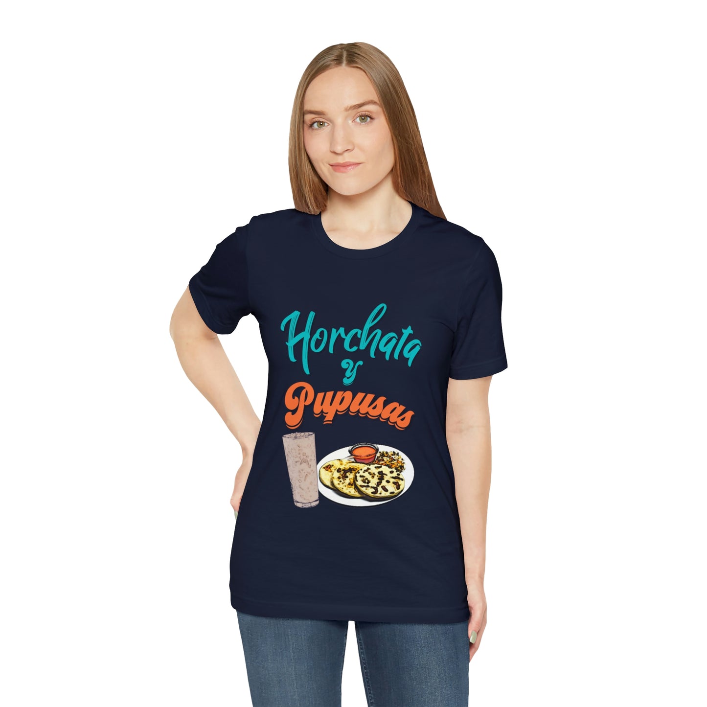 Horchata Y Pupusas Unisex Jersey Short Sleeve Tee