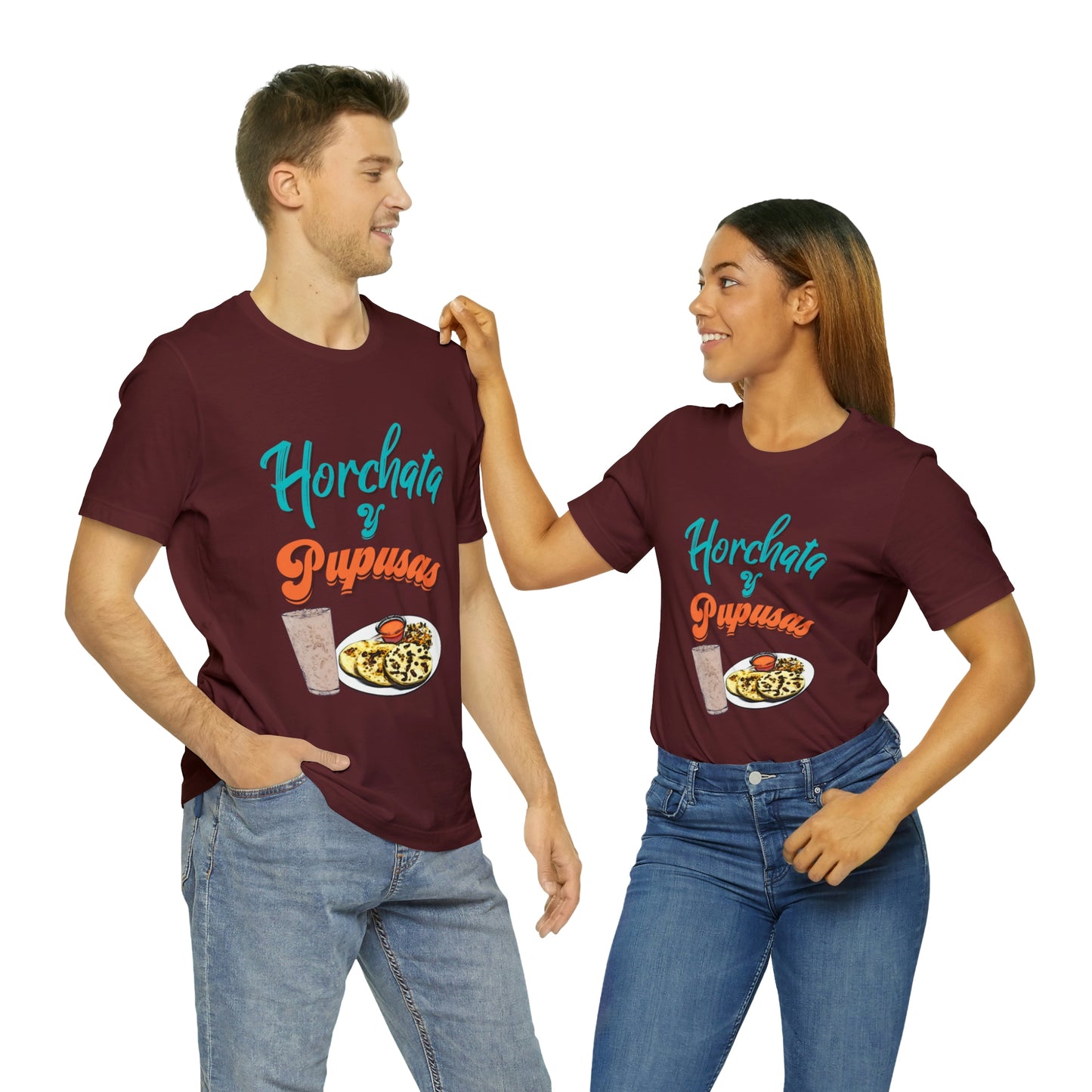 Horchata Y Pupusas Unisex Jersey Short Sleeve Tee